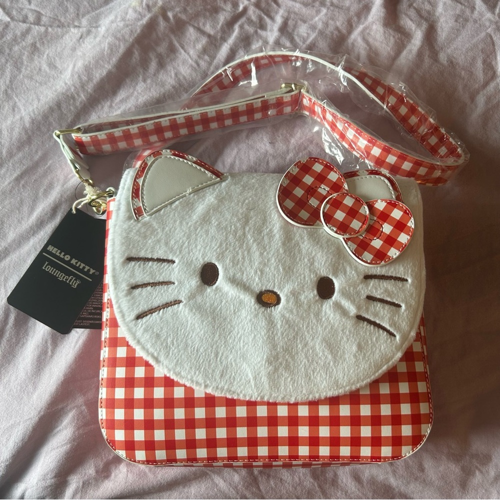 Loungefly Hello Kitty Red Gingham Crossbody Bag
